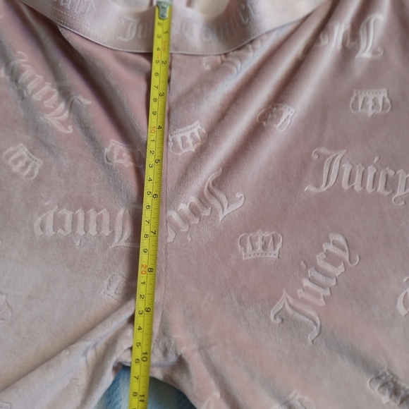 Juicy Couture Women’s Sleep/Lounge Wear M Logo Velour Pants Pink Y2K Comfort - Picture 4 of 9